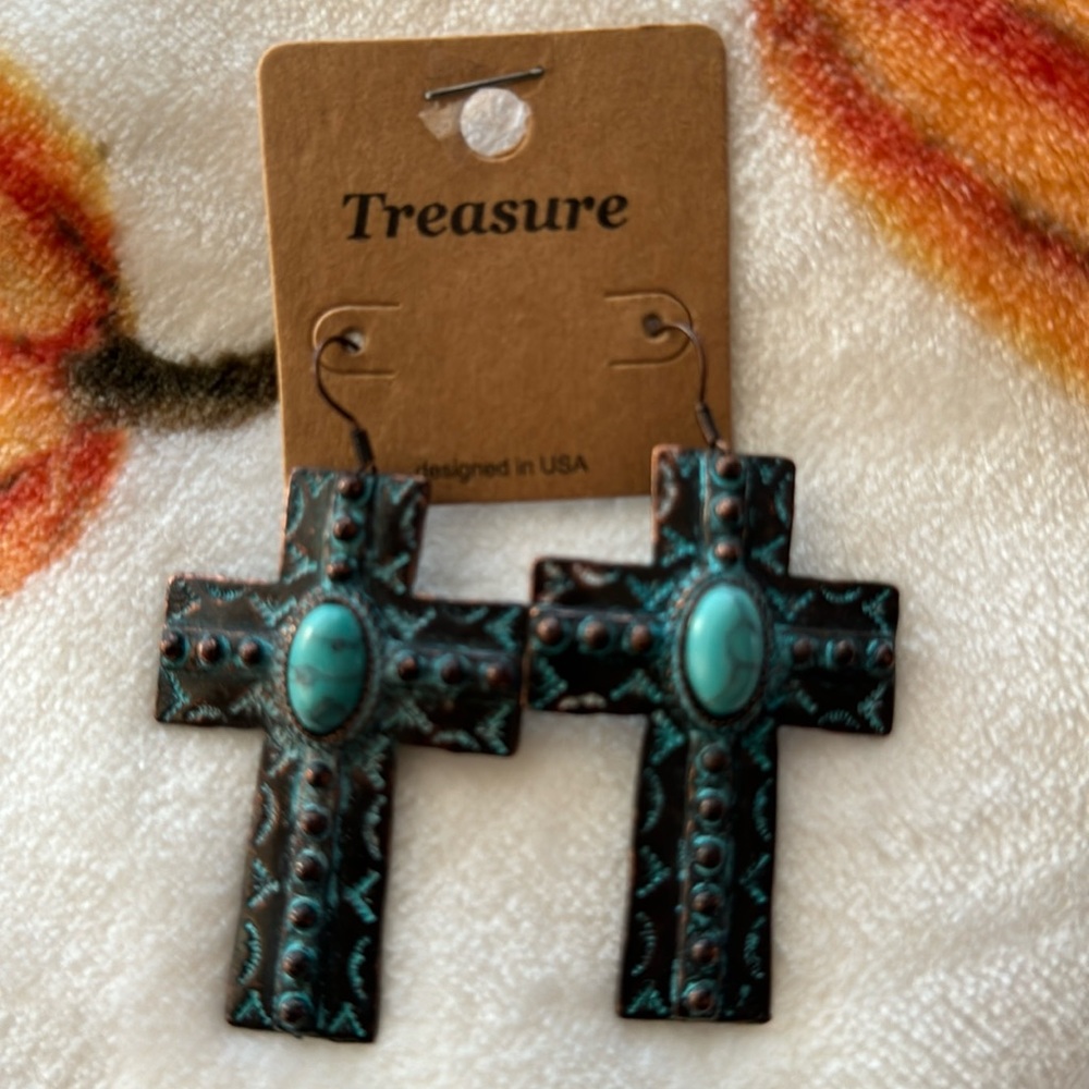 Hanging Cross earrings